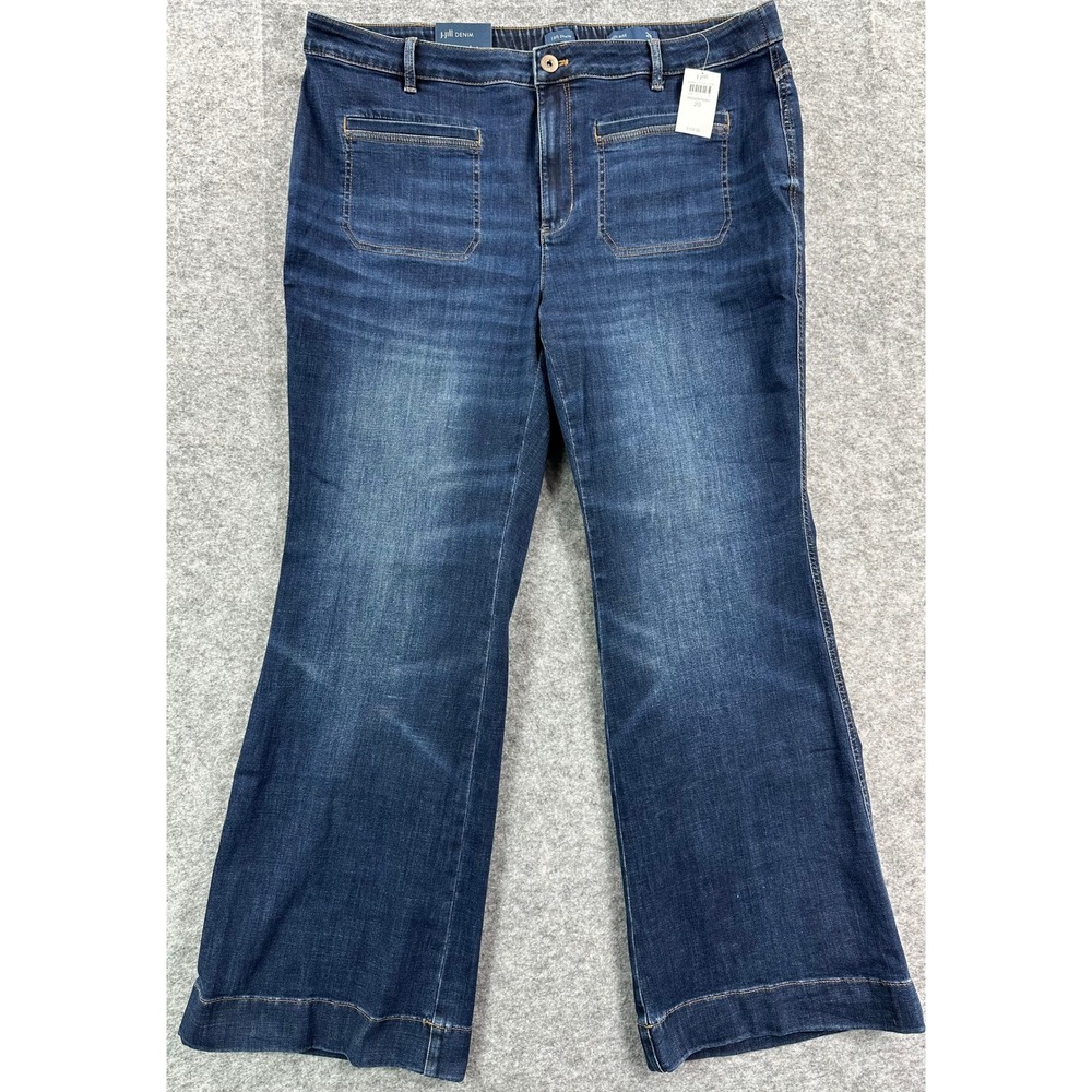 J Jill Blue High Rise Flare Jeans sz 20 (15683) NEW